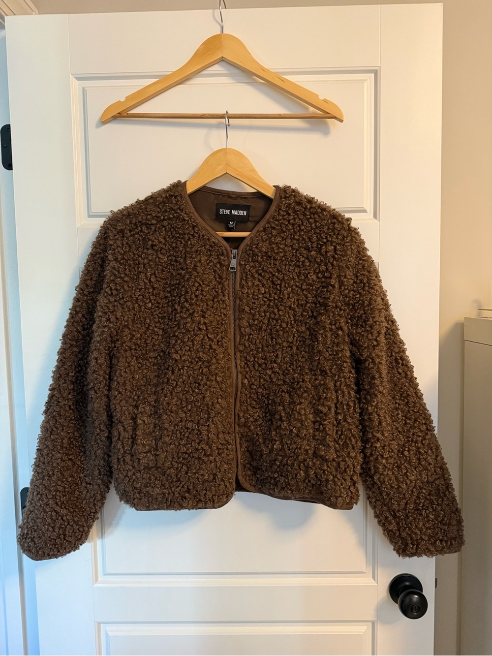 Steve Madden Brown Teddy Jacket — Women’s Medium